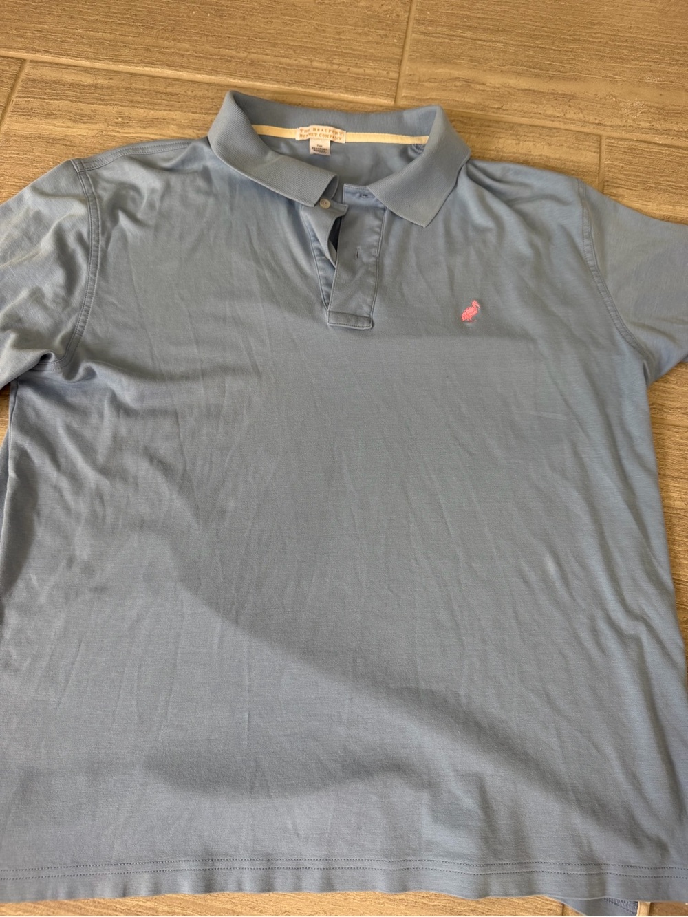 TBBC Light Blue Polo Shirt with Pink Embroidery - Men